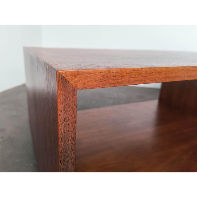 1960s Mid-Century Modern Minimal Walnut Cabinet Coffee Table For Sale In Los Angeles - Image 6 of 8