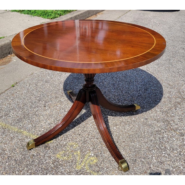 This 42-in diameter round mahogany conference table from Councill Furniture's Wall Street line would also make a lovely...