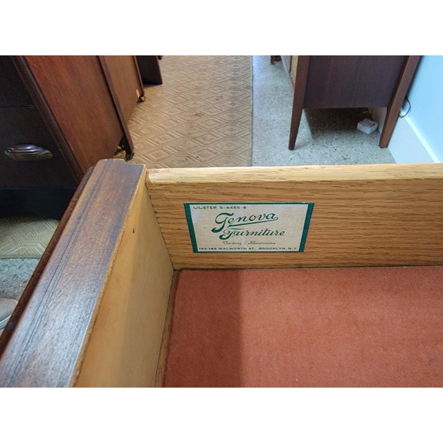 Mid 20th Century Vintage Slide Top Rolling Sideboard Cabinet For Sale - Image 5 of 6