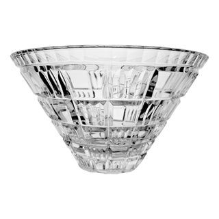 Mikasa Times Square Lead Crystal Centerpiece Bowl 10.75", Japan, C. 2001–2004 For Sale
