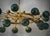 Art Deco Style Green Murano Glass and Brass Sputnik Chandelier, 2000 For Sale - Image 9 of 11