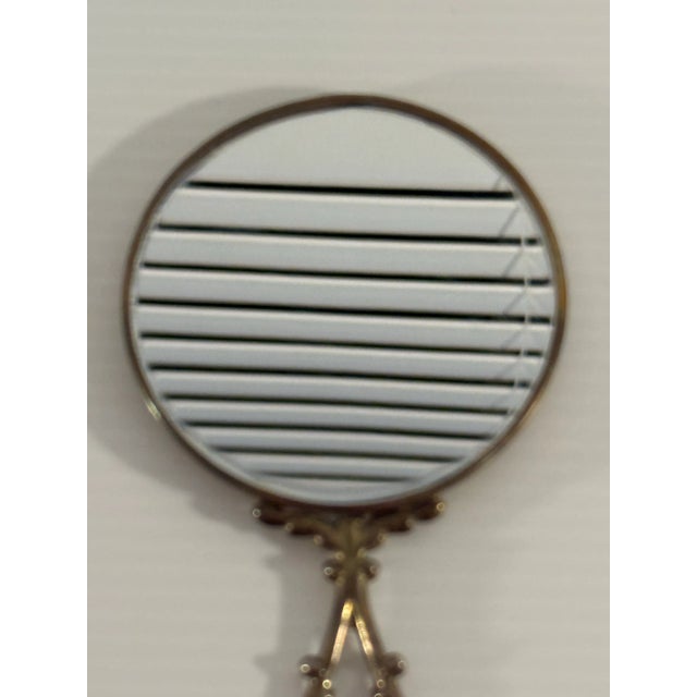 Antique European 800 Silver Hand Mirror With Ornate Rococo Handle For Sale - Image 10 of 12