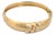 Mid 20th Century Darnlaion 18k Two Tone Gold Hinged Dome Bangle Bracelet For Sale