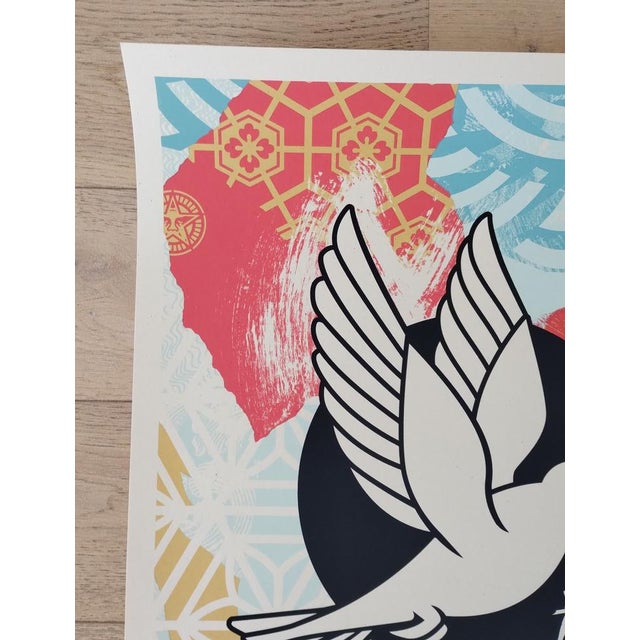 Shepard Fairey (Obey), Barbwire Dove Collage, Pencil Screenprint For Sale - Image 5 of 7