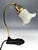 20th Century Art Nouveau Glass and Metal Bedside Lamp, Austria, 1890s For Sale - Image 3 of 10