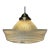 Vintage American Glass and Brass Pendant Light, Circa 1960s For Sale