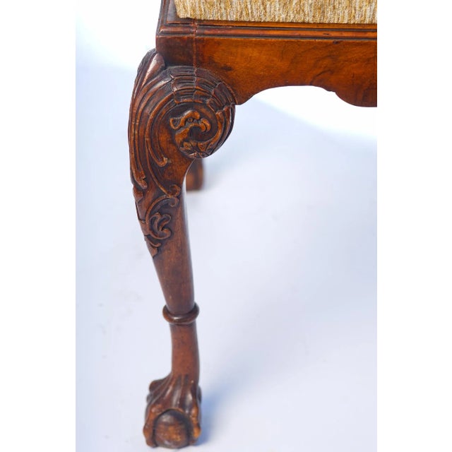English 19th C. English Carved Walnut Stool For Sale - Image 3 of 5