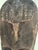 Vintage Large Hand-Carved Tribal Head Sculpture Hand-carved tribal head sculpture featuring an elongated face with finely...