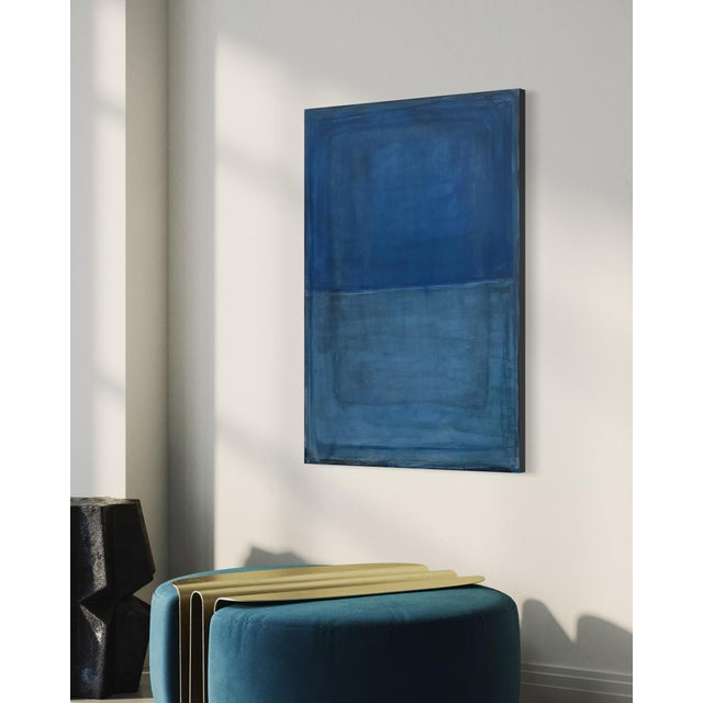 Marilina Marchica, Deep Blue Landscape, Pure Pigment on Canvas For Sale - Image 4 of 8