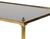 French Hollywood Regency Style Brass and Smoked Glass Cocktail Table.