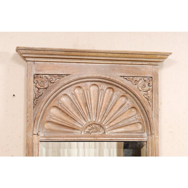 French Antique Fan-Carved Pier Mirror For Sale - Image 11 of 11