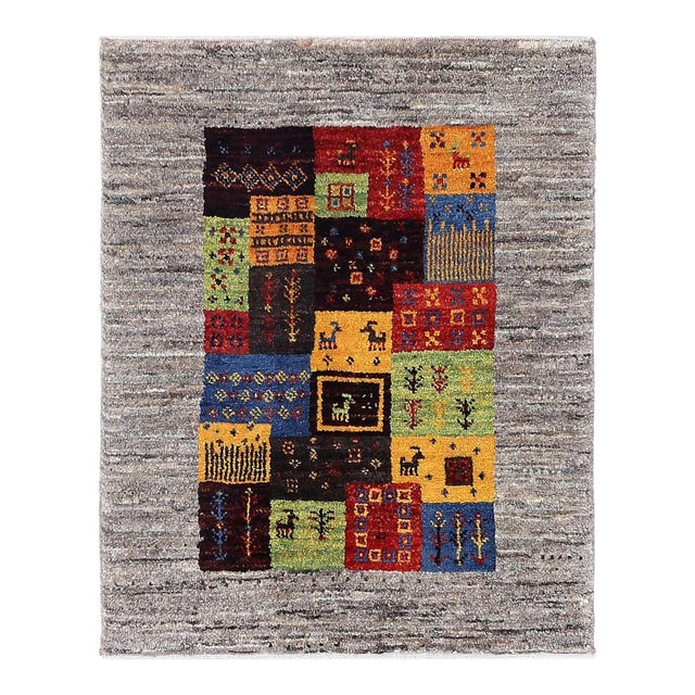 Fine Hand Knotted Persian Gabbeh For Sale