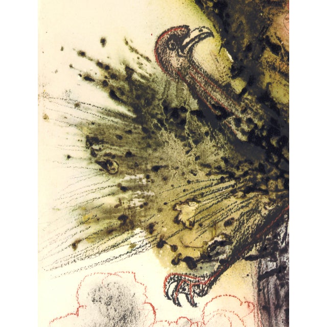 Abstract 1968 Salvador Dalí Biblia Sacra Lithograph "Ecce Quasi Filius Hominis in Nubibus Us Caeli" (Son of Man in Clouds of Heaven) For Sale - Image 3 of 11