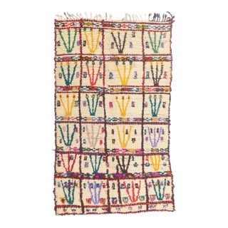 Vintage Azilal Boucherouite Moroccan Rug, 05'04 X 09'00 For Sale