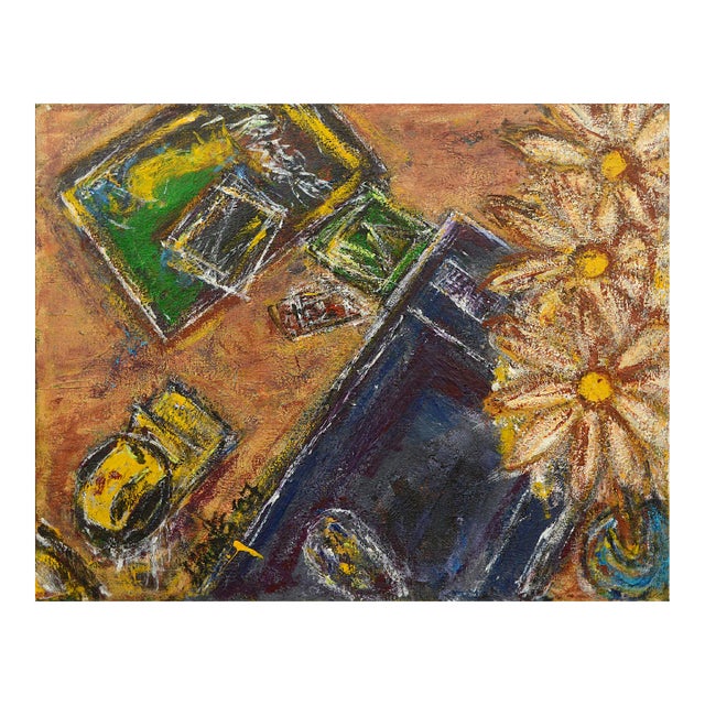 2007 Abstracted Still-Life of Three Daisies by Daniel David Fuentes For Sale