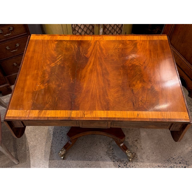 19th Century Regency Sofa Table With Drop Leaves For Sale - Image 13 of 16