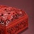 Vintage Chinese Cinnabar Lacquer Rectangular Lidded Box With Figural Carving For Sale - Image 4 of 9