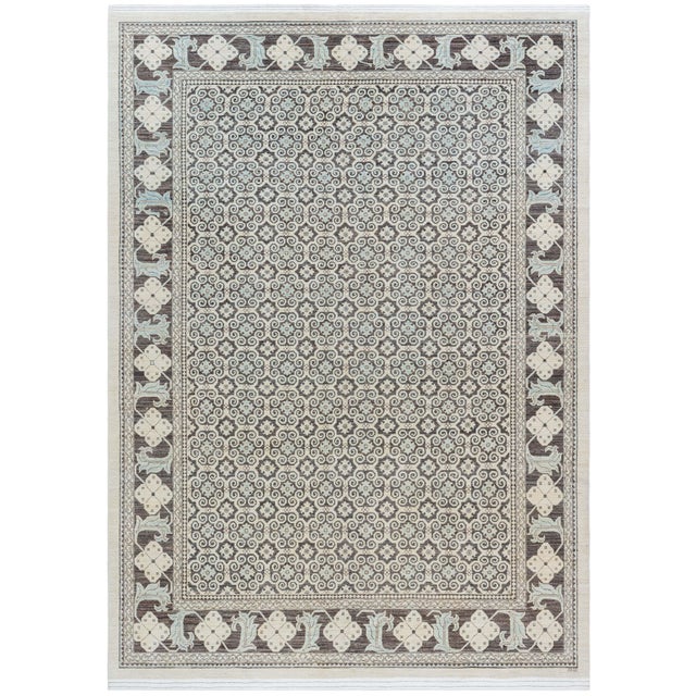 Traditional Antique-Inspired Classic Taupe Rug "Elysian" by Doris Leslie Blau For Sale