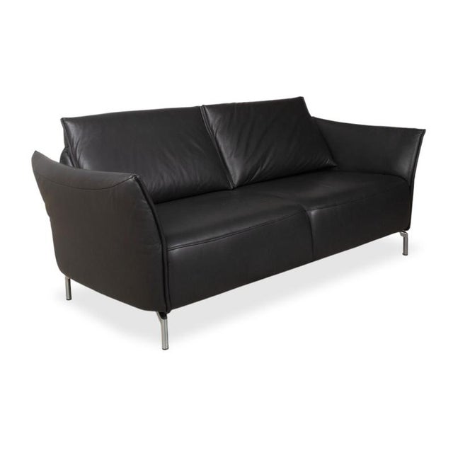 Vanda 2-Seater Sofa in Anthracite Leather from Koinor For Sale - Image 4 of 13