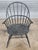 Green Sack Back Windsor Arm Chair Distressed Finish Bench Made For Sale - Image 4 of 8
