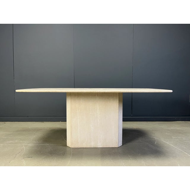 Vintage Travertine Dining Table, 1970s For Sale - Image 13 of 14