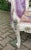 Purple 1970s French Louis XVI Pastel Beech Settee - 1 Pc For Sale - Image 8 of 12