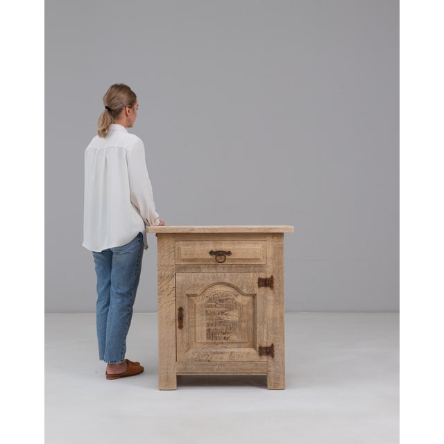 1970s French Oak Buffet With Paneled Door For Sale - Image 18 of 18