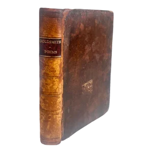1775 First Edition Leather Book: The Poems and Plays by Oliver Goldsmith, M. B.