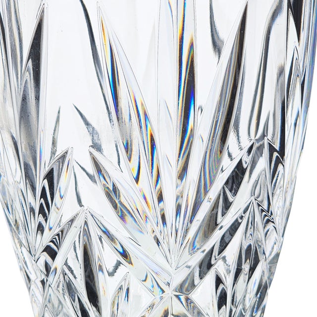 Cristal d'Arques-Durand Mystique Cut Crystal Vase – French Blown Glass For Sale In San Francisco - Image 6 of 11