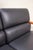 Black Vintage Teak and Leather 2-Seater Sofa from Olsen & Laursen, 1980s For Sale - Image 8 of 17