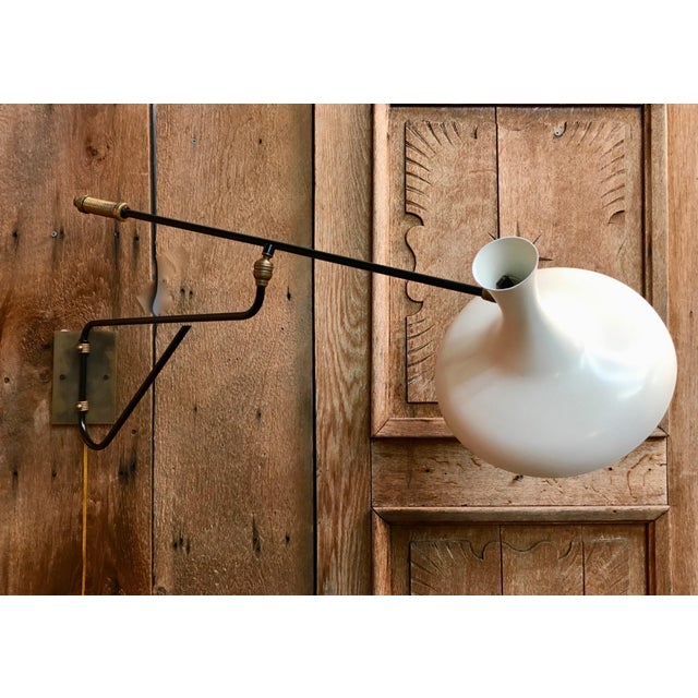 White Articulated Sconce by Lunel For Sale - Image 13 of 13