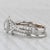 Contemporary 1.20ctw Leo Diamond Halo Engagement Ring Contoured Wedding Band 14k White Gold, Size 6 For Sale - Image 3 of 10