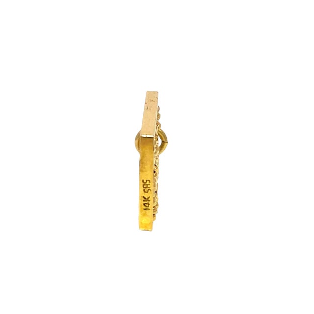 Early 21st Century 14k Yellow Gold Bead Frame Abacus Charm Pendant For Sale - Image 5 of 9