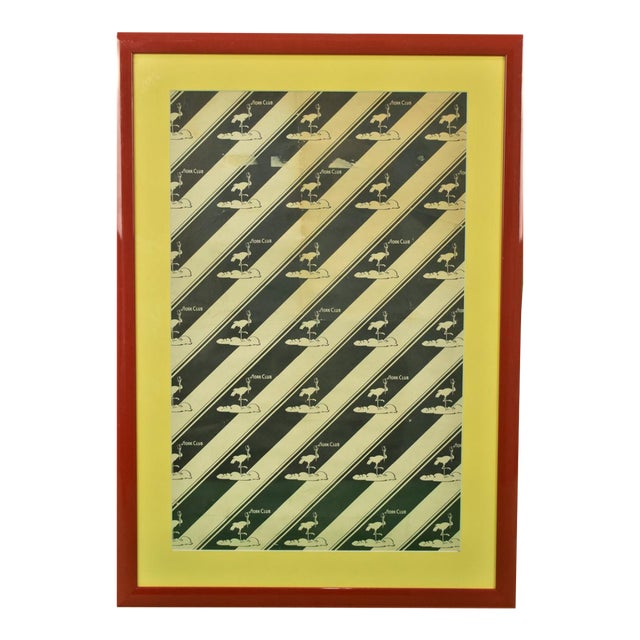 Mid 20th Century The Stork Club Original B&w Wallpaper Framed Panel For Sale