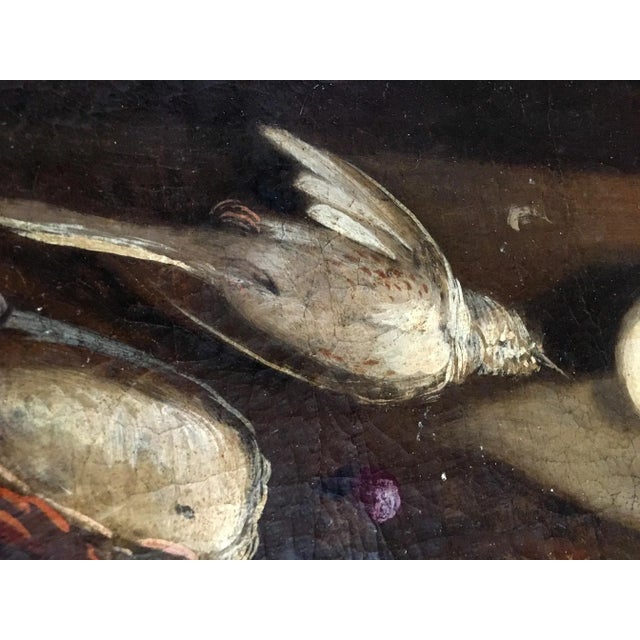 17th Century 17th Century Antique Large Dutch Still Life With Fruit and Game Oil on Canvas Painting For Sale - Image 5 of 10