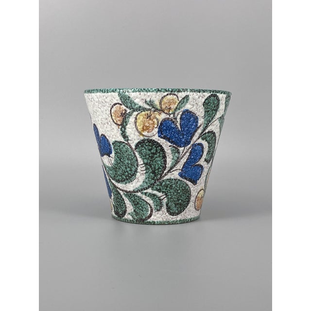 Flower Pot with Floral Decoration by Ruscha Keramik, West Germany, 1960s For Sale - Image 14 of 14