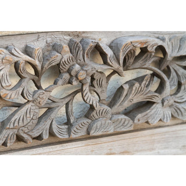 Oxidized Teak Wood Carved Wall Art For Sale In Los Angeles - Image 6 of 7