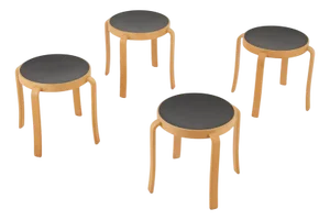 8000 Series Stools in Beech by Rud Thygesen & Johnny Sørensen for Magnus Olesen, 1990s, Set of 4