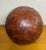 Brown Vintage Large Basket Weave Leather Clad Wood Decorative Ball Sphere Orb For Sale - Image 8 of 12