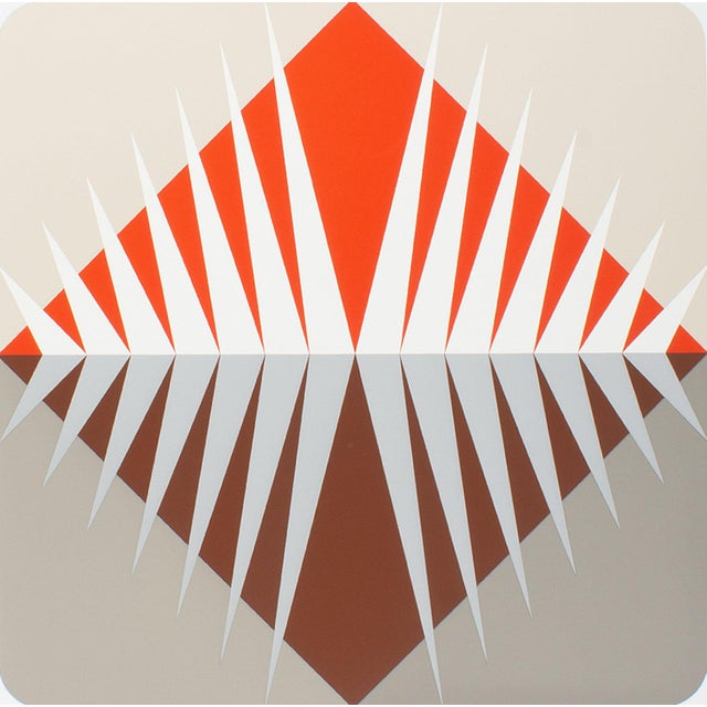 An Op Art serigraph print, titled "Akumal VI," by the Croatian-American Marko Spalatin (born 1945). This abstract print...