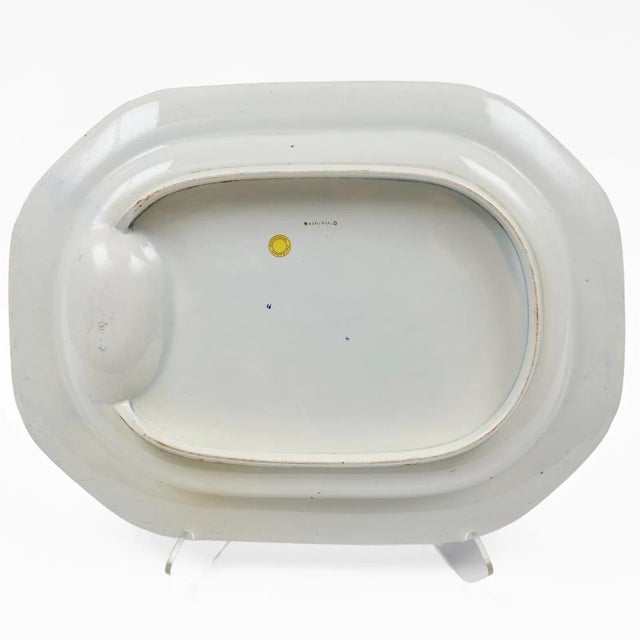 19th Century Large Antique 19th Century Wedgwood Blue and White Transfer Meat Platter For Sale - Image 5 of 7
