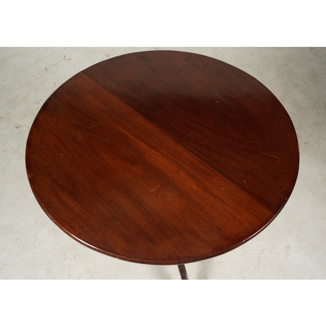 Wood An Antique Turned Wood Tilt Top Tripod Table For Sale - Image 7 of 8