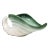 Vintage Green and White Cornucopia or Horn-Shaped Vase For Sale