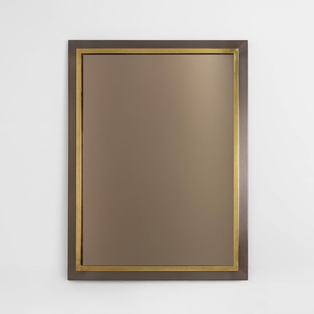 Mid-Century Belgian Mirror in Copper and Fumé Glass from Belgo Chrome, 1980s For Sale - Image 11 of 11