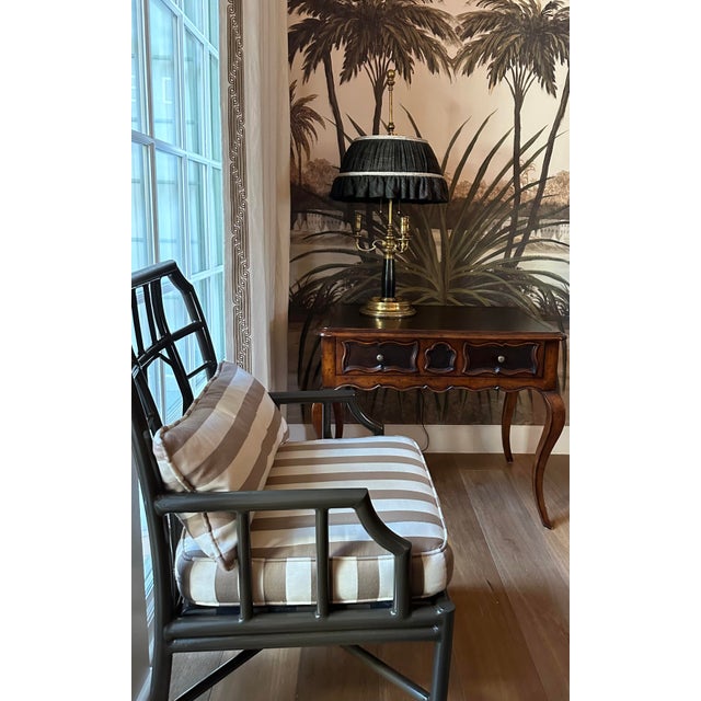 Drexel Heritage Table With Leather Inlay For Sale - Image 12 of 13