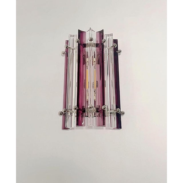 Italian Murano Glass Wall Sconces in the style of Venini, 1990s, Set of 2 For Sale - Image 10 of 16