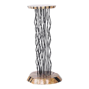 Iron and Coconut Shell Pedestal