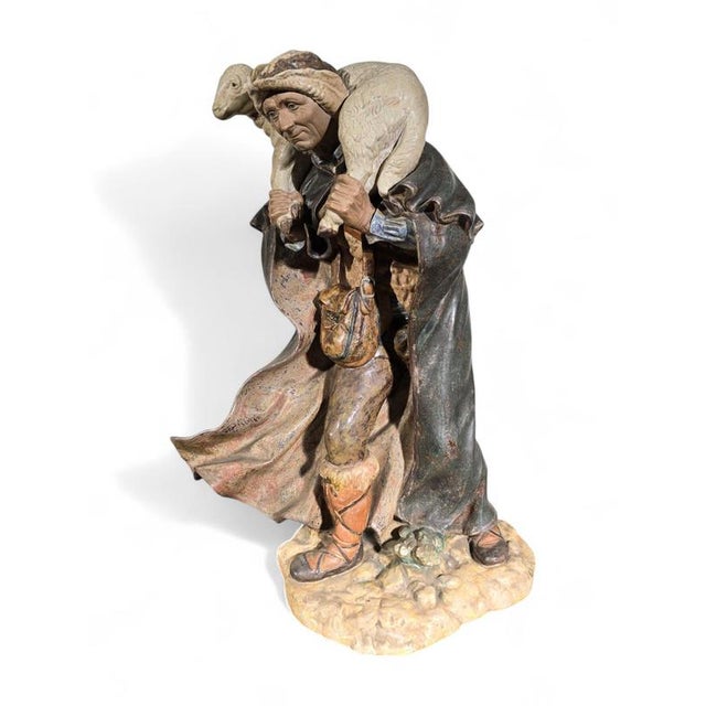 1950s Large Sculpture of a Shepherd, 1950 For Sale - Image 5 of 15