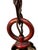 1920s Pendant With Acorn Shaped Shade and Four Bare Bulbs and Original Paint Finish For Sale - Image 13 of 14