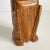 Mid-Century Modern Vintage Hand Carved Wood Statue Palau Micronesia Squatting Figure Mother of Pearl Eyes Tiki Style For Sale - Image 3 of 9